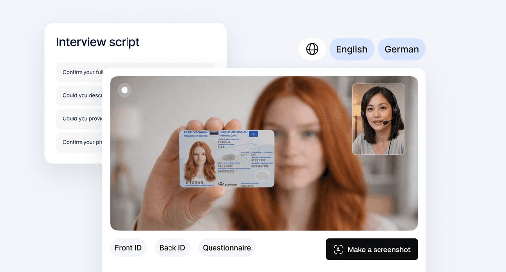 Video Identification Service - Video KYC by Sumsub