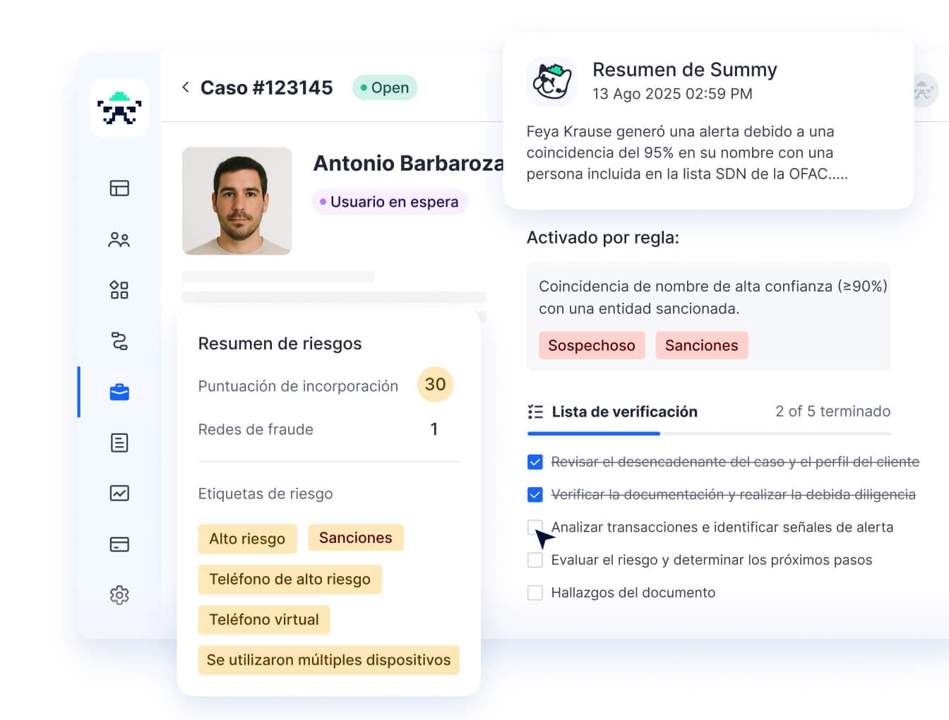 Crea un sistema de riesgo personalizado