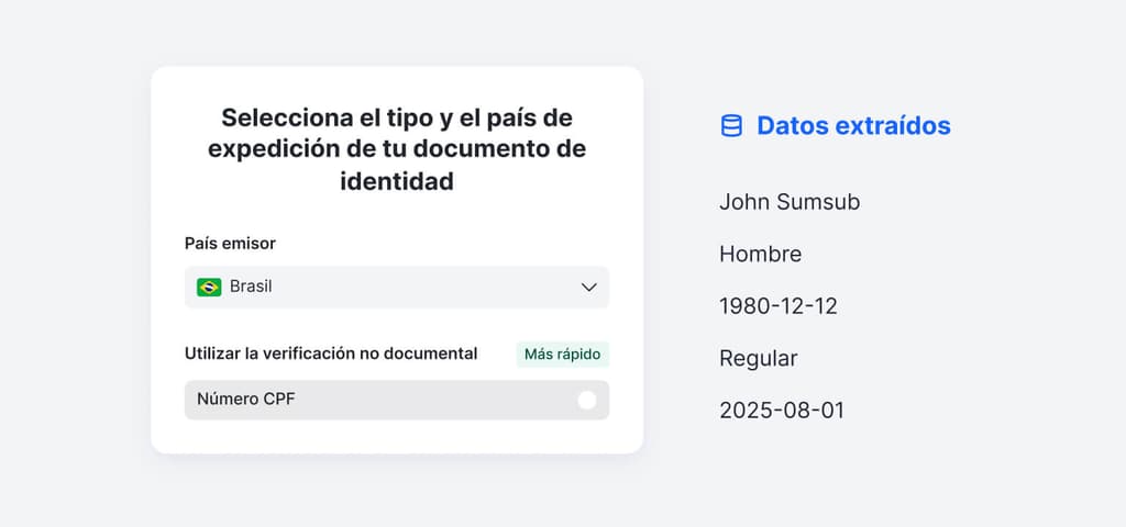 Verificación sin documentos