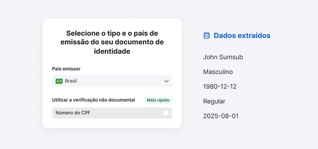 Verificação sem documento