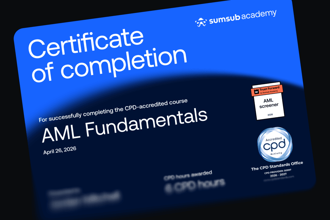 AML Fundamentals certificate