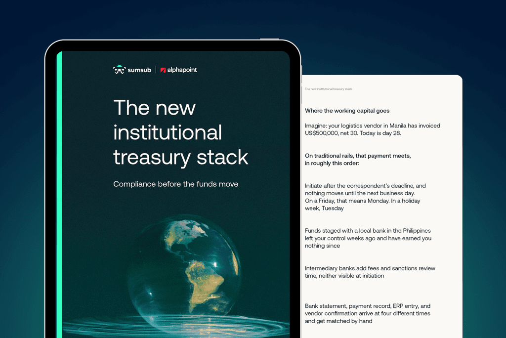 The new institutional treasury stack: Compliance before the funds move