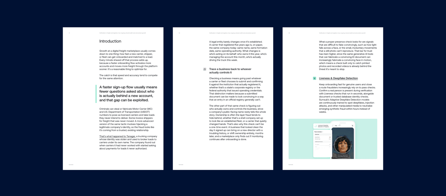 Verification in freight and logistics: how ongoing checks build trust and protect growth