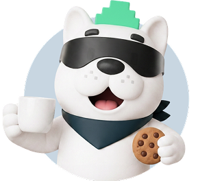Cookie dog illustration