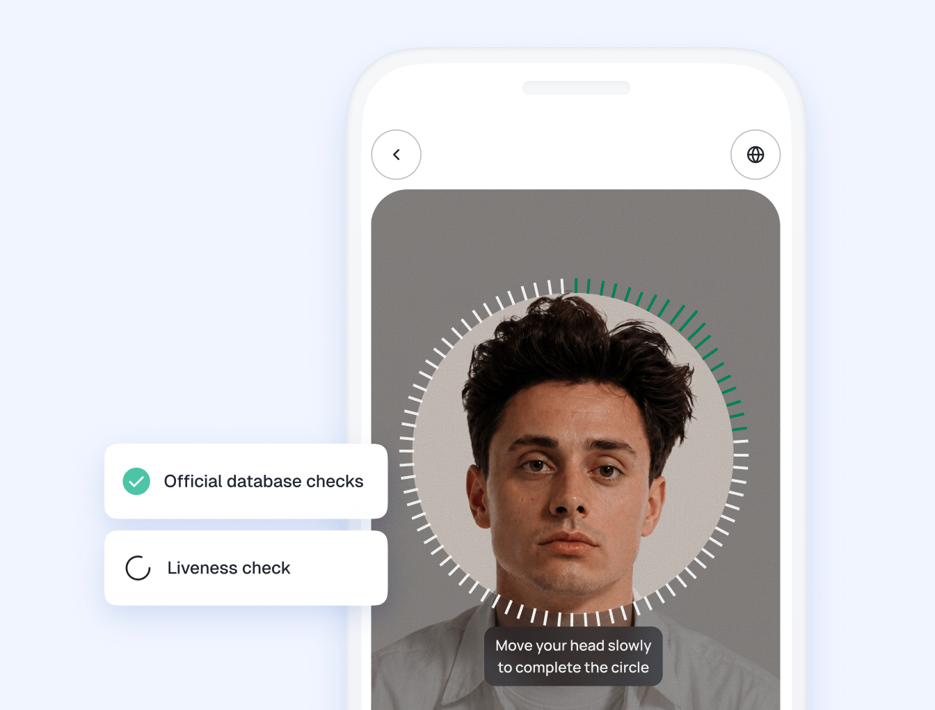 Liveness and deepfake detection check for an employee
